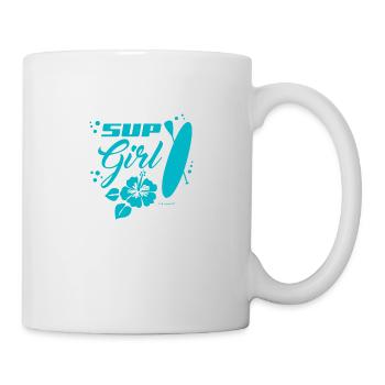 SUP Girl türkis - Tasse - Weiß - Rechts