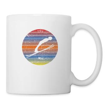 Skispringer Skisprung Wintersport Skifliegen Ski - Tasse - Weiß - Rechts