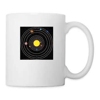 Sonnensystem - Tasse - Weiß - Rechts