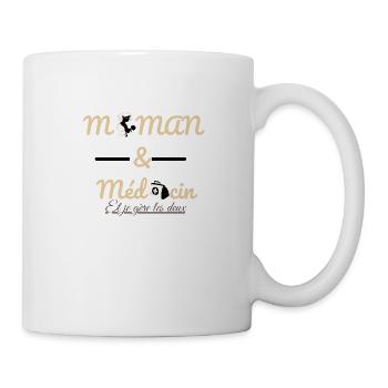 Maman et médecin - Mug blanc - blanc - Droite