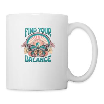 Find your Balance Butterfly Hippie - Mug - white - Right