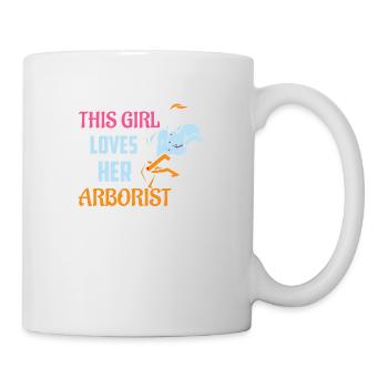 This Girl Loves Her Arborist Woodworker Lumberjac - Tasse - Weiß - Rechts