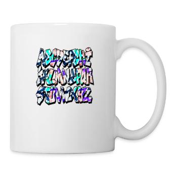 Graffiti-Alphabet - Tasse - Weiß - Rechts