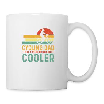 Radfahrer Papa wie ein normaler Vater nur cooler - Tasse - Weiß - Rechts