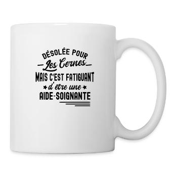 cerne et aide-soignante / humour aide soignante - Mug blanc - blanc - Droite