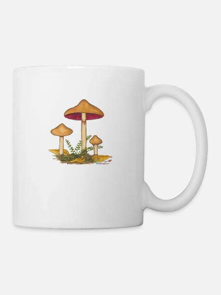 Blutblättriger Hautkopf - Tasse - Weiß