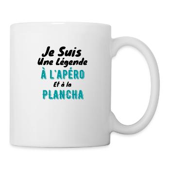 je suis une légende à l apéro et à la plancha - Mug blanc - blanc - Droite