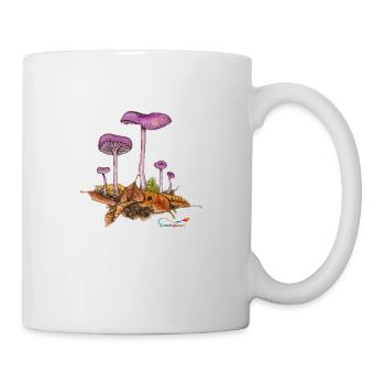 Violetter Lacktrichterling (Laccaria amethystea) - Tasse - Weiß - Rechts