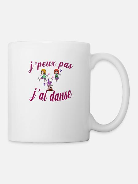 t shirt fille danse enfants qui dansent cadeau - Mug blanc - blanc