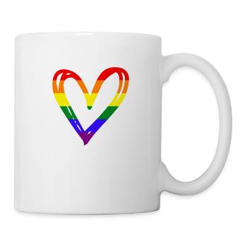 | chemise d’amour | de la fierté CDD - Mug blanc - blanc - Droite