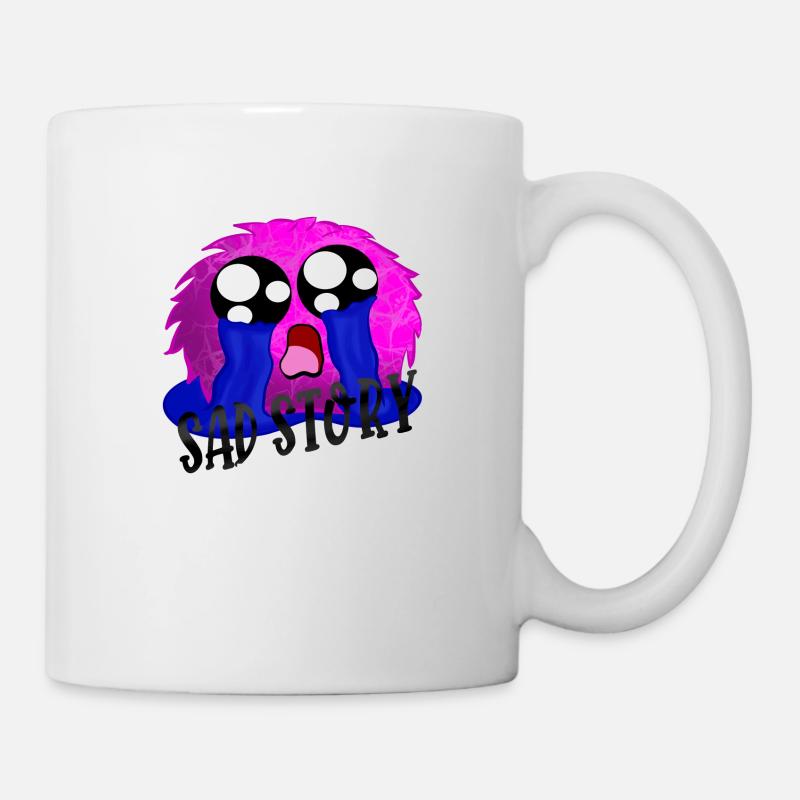 Sad Story Puschel - Tasse - Weiß