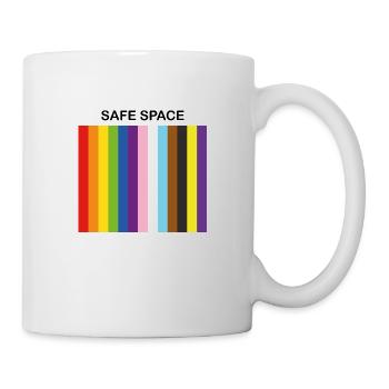 LBGTQIA Safe Space pride ally - Mug - white - Right