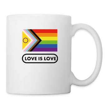 Pride Intersex Inclusive Flag Love is Love - Mug - white - Right
