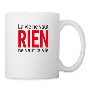 La vie - Mug blanc - blanc - Droite