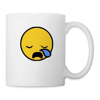 Emoji schläfrig Skizze Farbe - Tasse - Weiß - Rechts