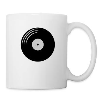 Vinyl record round - Mug - white - Right