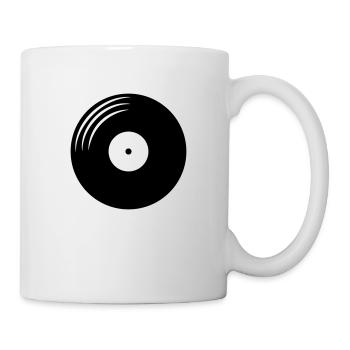 Vinyl record round - Mug - white - Right