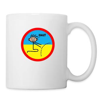 Grenzen setzen Halt - Grenze zur Ukraine Tabu - Tasse - Weiß - Rechts