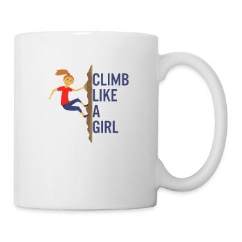 Canyoning Climb Like A Girl Girl Rock Climbing - Mug - white - Right