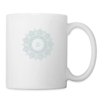 om chakra yoga hell menthe mandala - Mug blanc - blanc - Droite
