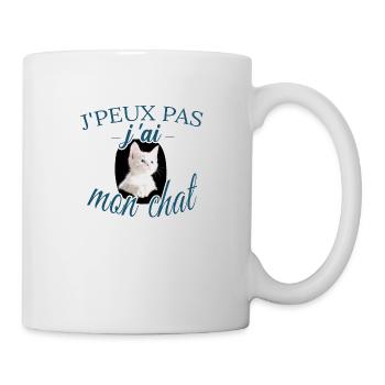 tee shirt chat mignon collection vetement félin - Mug blanc - blanc - Droite