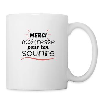 Merci maîtresse pour ton sourire - Mug blanc - blanc - Droite