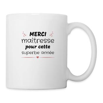 Merci maîtresse pour cette superbe année - Mug blanc - blanc - Droite