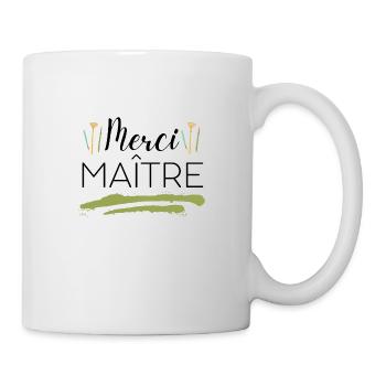 Merci maître - Mug blanc - blanc - Droite