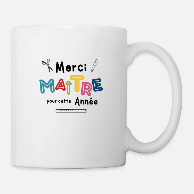 Merci maître pour cette année - Mug blanc - blanc