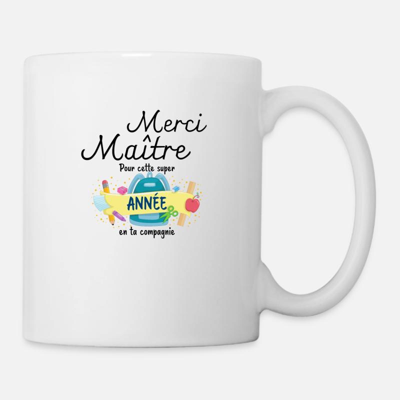 Merci maître pour cette annéee en ta compagnie - Mug blanc - blanc