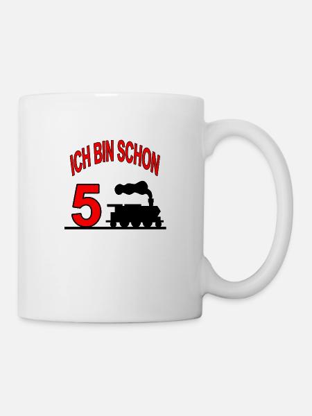 Dampflok - Tasse - Weiß