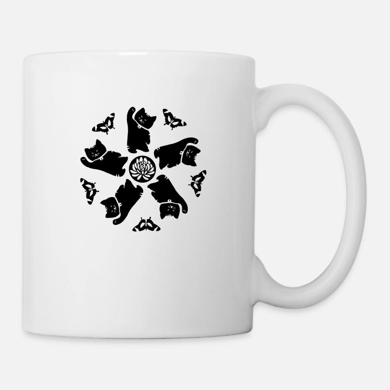 Mandalas des chats - Mug blanc - blanc