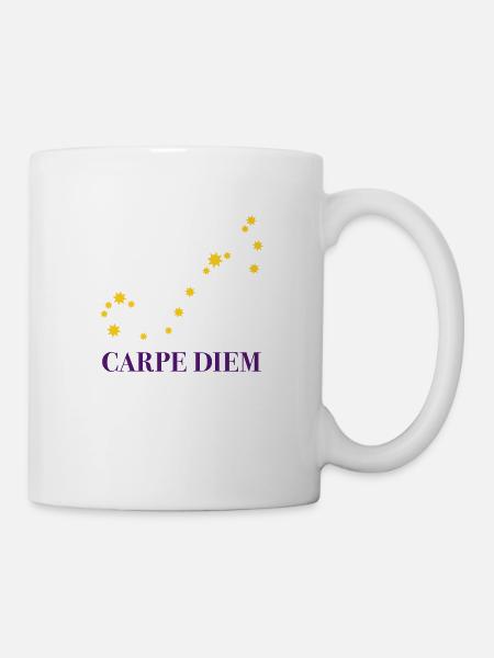 Carpe Diem use the day constellation Scorpio sky - Mug - white