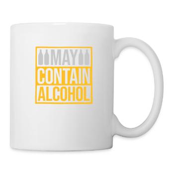 Shield peut contenir de l’alcool - Mug blanc - blanc - Droite