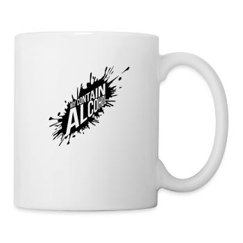 May Contain Alcohol Farbklecks - Tasse - Weiß - Rechts