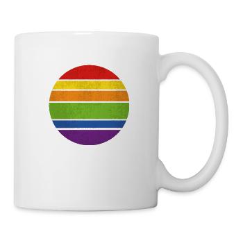 Pride Flag Vintage Rainbow - Mug - white - Right