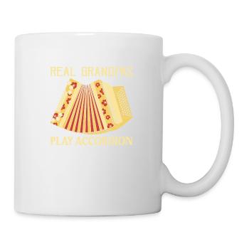 Real Grandpas Play Accordion Polka Music - Tasse - Weiß - Rechts