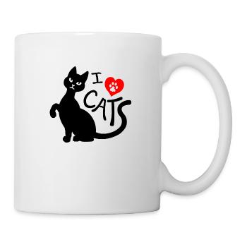 i love cats - Tasse - Weiß - Rechts