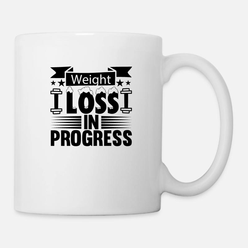 weight loss in progress - Tasse - Weiß