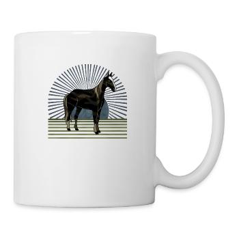 Pferd - Tasse - Weiß - Rechts