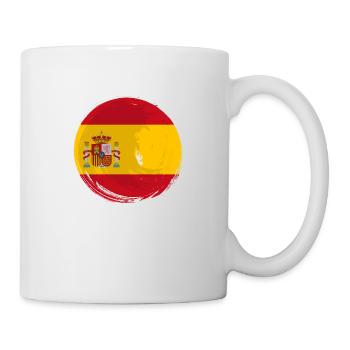Spain Flag Vintage Spanish Flag Used Look - Mug - white - Right