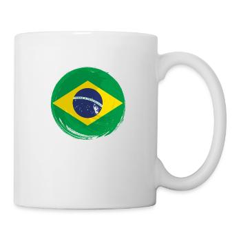 Brazil Flag Brazilian Flag South America - Mug - white - Right