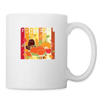 Thanksgiving Grateful Pumpkin Turkey - Mug - white - Right