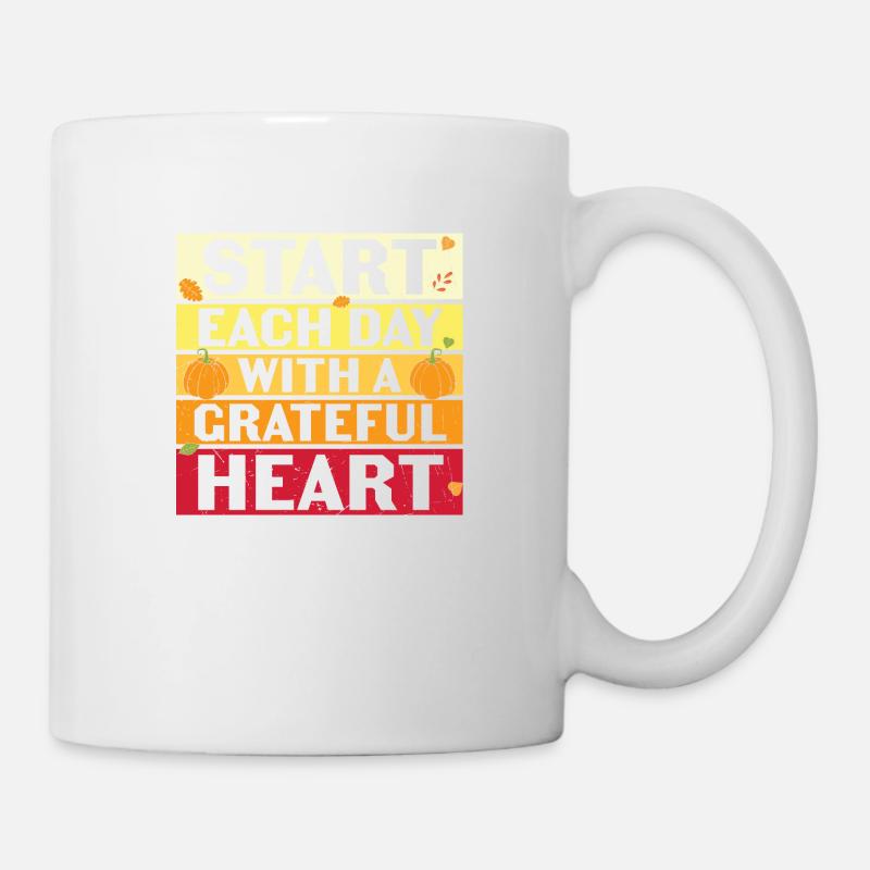 Start Each Day With A - Mug - white