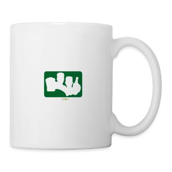 Bier Liga Logo ABI-Treff Jahr Blanko Grün weiß - Tasse - Weiß - Rechts