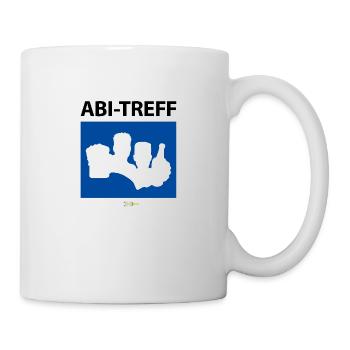 Bier Liga Logo ABI-Treff Jahr Blau 2 - Tasse - Weiß - Rechts