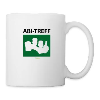 Bier Liga Logo ABI-Treff Jahr Blanko Grün 2 - Tasse - Weiß - Rechts