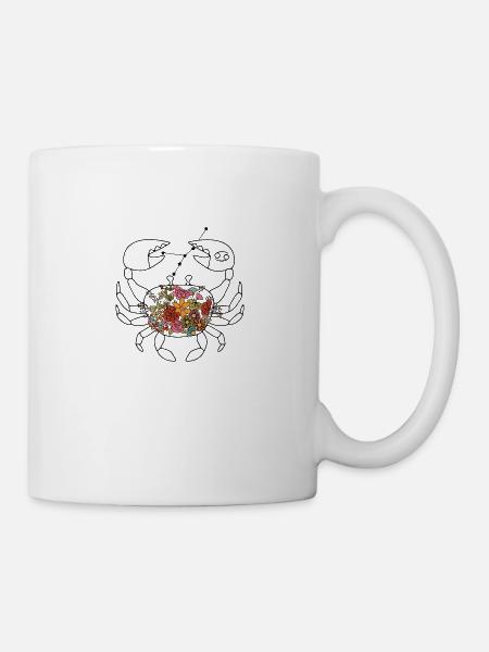 Zodiac Flower Retro - Mug - white