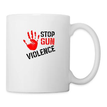 MANIFESTATION HALTE À LA VIOLENCE ARMÉE POUR SAUVER LES ENFANTS - Mug blanc - blanc - Droite