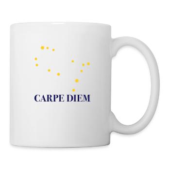 Carpe Diem nutze den Tag Sternbild Zwilling Gemini - Tasse - Weiß - Rechts